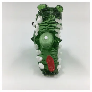 Mini Bol de Sticlă 14mm/18mm Dimensiune Comună de sex Masculin Crocodil Forma a Gurii de Fumat Adaptor de Fixare pentru Platforme de foraj Barbotor Apă Bong