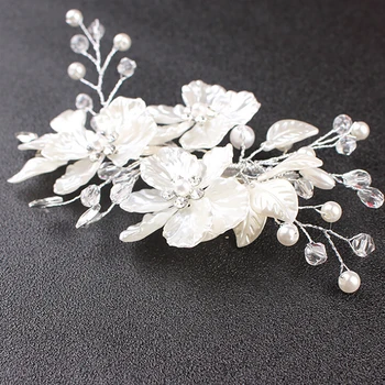 2021 Cristal Pearl Floare Clip De Păr Stil Floral Barrette De Par Mireasa, Bijuterii De Domnisoara De Onoare La Nunta Accesorii De Par