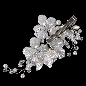 2021 Cristal Pearl Floare Clip De Păr Stil Floral Barrette De Par Mireasa, Bijuterii De Domnisoara De Onoare La Nunta Accesorii De Par
