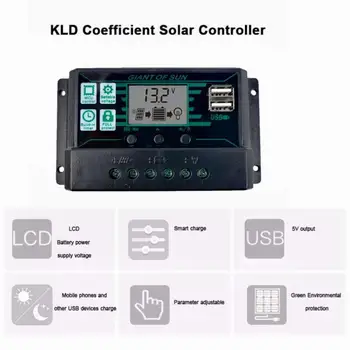 Noul Controler de Încărcare Solar Panou Solar Controler Cu 2 Port USB 12V/24V MPPT/PWM Auto Paremeter 10A 20A 30A 40A 50A 60A 100A