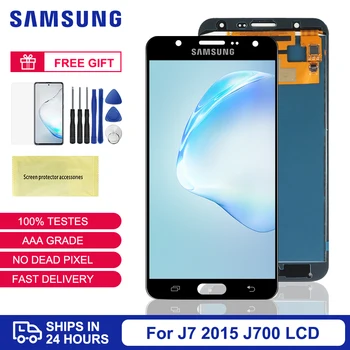 J7 Display Pentru Samsung Galaxy J7 J700 Display LCD Touch Ecran Digitizor de Asamblare Pentru Samsung J700F J700M J700H Ecran