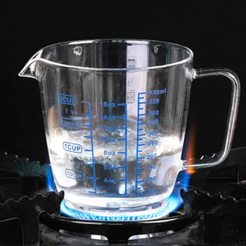 250ml/500ml Rezistente la Căldură de Sticlă Ceașcă de Măsurare Lapte Apa Scară cuptor cu Microunde Instrument de Instrumente de Bucatarie Cafea cu Lapte ceașcă de Măsurare