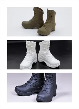 Mnotht 1/6 Scară Femei poliție cizme cizme de Luptă Militare Pantofi se potrivesc pentru Detașabil-Jos a Corpului Figura model de jucărie