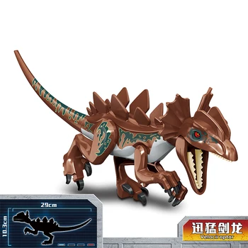 Noi 2021 Dino Jurassic World Stegosaurus Carnotaurus Kituri de constructie Bolcks Cărămizi Dinozauri cifre Raptor Jucării pentru copii cadouri