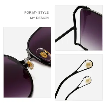 2021 Noua Moda De Lux De Brand, Design De Epocă Ochelari De Soare Femei Bărbați Supradimensionate Retro Gradient De Soare Ochelari De Sex Feminin Perla Picioare Uv400
