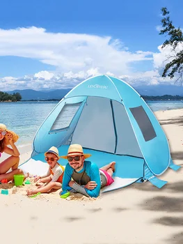 Plaja Cort Pop-Up Adăpost de Soare Impermeabil Cort Easy Setup Călătorie în aer liber Cort Cu Umiditate-dovada Tampoane