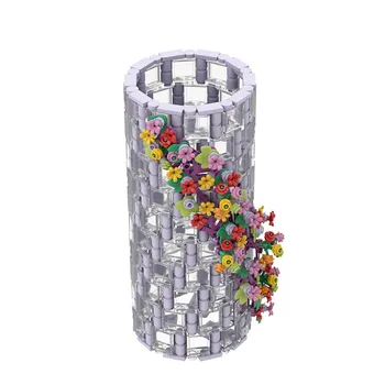 473Pcs Mov Translucid Blocuri Vaza Sticla Compatibil Cu Buchet de Flori 10280 Kit Pentru Copii Jucărie de Învățământ Cadou