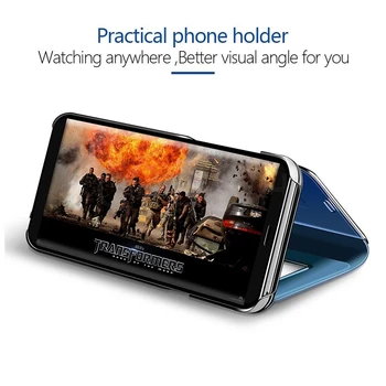 Pentru Realme 6 Smart Mirror Flip Cazuri Pentru Oppo Realme 6 Pro Coque Fundas Pe Realmi Realmy 6pro 6i 6 I6 Coajă de Protecție Acoperă