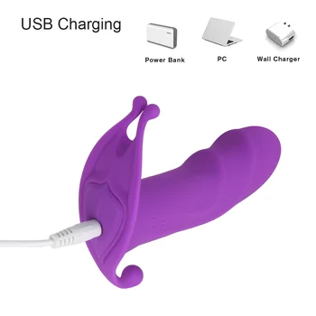 Ușor de purtat Chilotei Vibrator cu 10 viteze Wireless de Control de la Distanță Stimulator Clitoris Penis artificial Jucarii Sexuale pentru Femeile de sex Feminin Masturbator