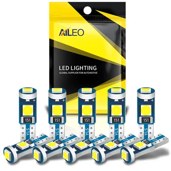 AILEO 10buc Mare Luminoase T5 W1.2W W3W LED Pentru aparat de Aer conditionat butonul de lumină Instrument de Lumini tablou de Bord Indicator de Avertizare Butonul