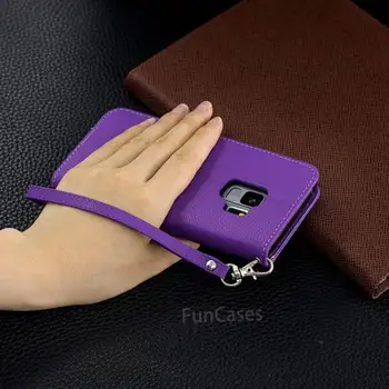 De lux Piele Flip case pentru Samsung Galaxy S9 Cartelei Magnetice Suport Portofel Book Cover Fundas Pentru Samsun S9 etui caso