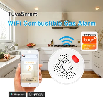 WiFi Inteligent GAZ GPL Senzor de Scurgere de Alarmă de Incendiu Detector de Gaz Tuya/smart Life APP de Control de Securitate Smart Home Senzorul de Scurgere