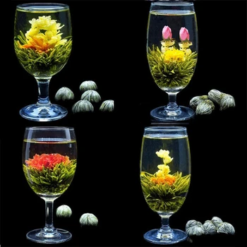 16 Piese De Ceai Blooming 2021 Diferite De Flori Handmade Floare De Ceai Chinezesc Înflorire Bile Pe Bază De Plante Meserii Flori Ambalare Cadou