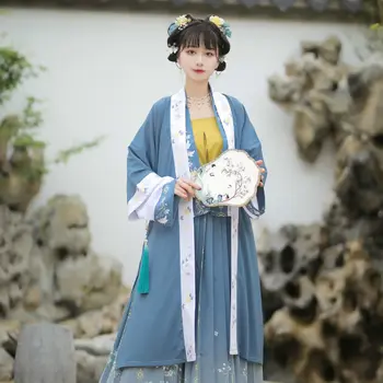 XinHuaEase Hanfu Costum pentru Femei Rochii Dinastiei Song Stil Chinezesc Tradițional Oriental Vechi Populare Cosplay Costum Fotografie