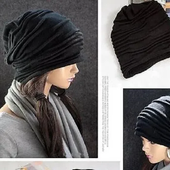 NOI Unisex Femei Barbati Tricot Umflat Beanie Pălărie de Iarnă Caldă Supradimensionate Cap de Schi MZ004