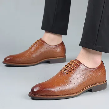 Primavara-Vara Afaceri Albe Barbati Casual din Piele Pantofi Vintage Britanic Formale Rochie de Nunta Italian, Pantofi Oxfords, Mocasini