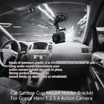 Universal Auto Ventuza Adaptor Parbriz Suport De Montare Suport De Acțiune Aparat De Fotografiat Accesorii Pentru Gopro Hero 1 2 3 4