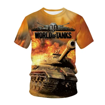 Popular Joc T-shirt Mondial De Tancuri 3D de Imprimare Bărbați Femei de Moda Streetwear O-Neck Tricou Maneca Scurta Unisex Teuri Topuri Haine