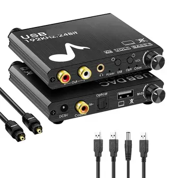3.5 MM Jack DAC Digital la Analogic Convertor Audio Decoder Fibră Optică Coaxială Audio Stereo Adaptor de la RCA Amplificatoare Cablu USB
