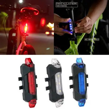 Biciclete Lumina Lanternă cu LED-uri Impermeabil Spate Coada de Lumină de Avertizare de Siguranță cu Bicicleta de Lumină Portabile Reîncărcabile Biciclete Accesorii pentru Biciclete