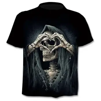 2020 nouă navă 3D imprimate T-shirt pentru bărbați pentru femei tricou punk stil de top tricouri skull t shirt gotic tricou din asia marimea 6XL sport