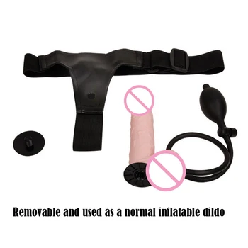 Femeia patrunde barbatul Cablajului Kituri Gonflabile Vibrator Pentru Femei Lesbiene Penis urias Pompa Până La 60mm Latime Likelike Penis Fals Adult Sex Toy