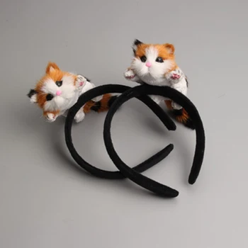 Drăguț 3D de Simulare Minte Pisici Fata Bentita Hairband Petrecere Frizură Păr Hoop pălării de Păr bijuterii accesorii Craciun pentru