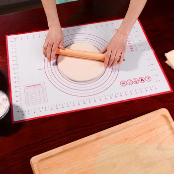 Noul Silicon De Copt Mat Aluat De Pizza Maker Patiserie Gadget-Uri De Bucătărie Instrumente De Gătit Bakeware Accesorii De Măsurare Cu Rigla Pad
