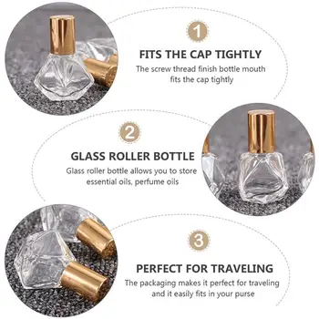 12buc/Set 8 ML Sticle cu Role Pipete de unică folosință din Sticlă Sticle Goale de Ulei Esențial de Sticla de Parfum Subpackaging Sticla Pentru Călătorie