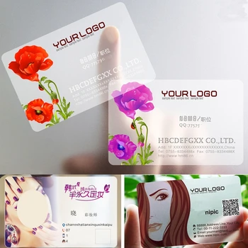 Numele card PVC transparent business card clar cărți de vizită vă mulțumesc carduri