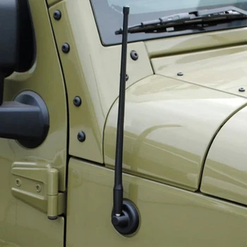Aluminiu Glonț Antena pentru Masina Auto Stereo Semnal Radio Antena Amplificator de Catarg Bici Rugged Ridge Cauciuc pentru Jeep Wrangler