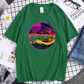 Vaporwave Acum Rece Imprimare Om tricou Supradimensionat Vintage Topuri Supradimensionate Respirabil Barbati Camasi de Vara T-Shirt Confortabil