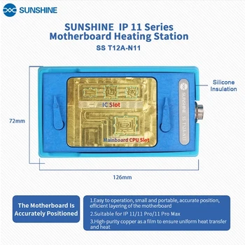 Soare SS-T12A Seria Placii de baza Lipit de Pre-încălzire Platforma pentru iPhone X-12 Pro Max/Android/CPU/FATA ID/NAND de Reparare