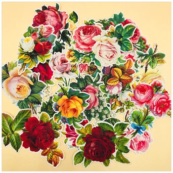19Pcs/Pack Vintage Rose Floare Autocolant DIY Meșteșug Scrapbooking Album Junk Jurnalul Fericit Planificator de Autocolante Decorative