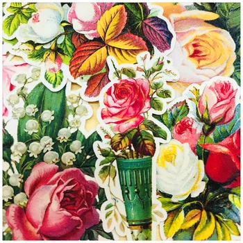 19Pcs/Pack Vintage Rose Floare Autocolant DIY Meșteșug Scrapbooking Album Junk Jurnalul Fericit Planificator de Autocolante Decorative
