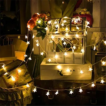 USB/Baterie de Putere LED Star Ghirlanda de Lumini Zână Șir Impermeabil în aer liber Lampa de Vacanță de Crăciun Petrecere de Nunta, Lumini de Decor