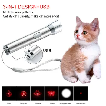 USB de Încărcare Cat Stârni Lanterna cu Laser Teasing Cat Stilou Interactiv Puzzle Animal de casă Pisică Jucărie Stârni Pisica Produs Laser Consumabile pentru animale de Companie