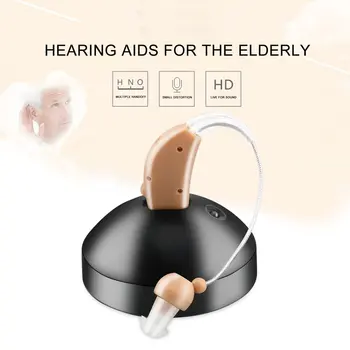 Portabil Mini aparat auditiv Reincarcabil Sunet Amplificator de Voce În Spatele Urechii Pentru persoanele În Vârstă Surditate auditiv UE/SUA Plug