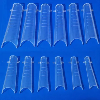 60pcs/sac Dual Forme Pentru Poli UV Gel Construi Decoratiuni de Arta Unghiilor franceză Lung Acoperi Complet Fals Sfaturi Rapide Clădire Mucegai