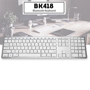 BK418 Ultra Slim Wireless Bluetooth Tastatura Notebook Tastatura Comprimat 109Keys pentru Android/IOS/Windows Suport Dispozitiv Bluetooth