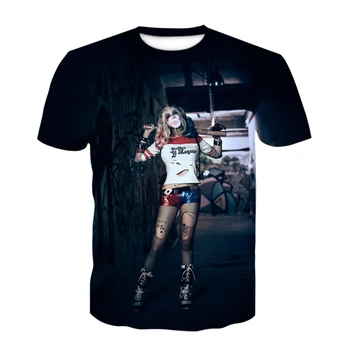 Horror Clown pentru Bărbați T-shirt Amuzant Clovn Fata Topuri Imprimate 3D Cool Fashion cu Mânecă Scurtă Tricou Joker Haine Streetwear