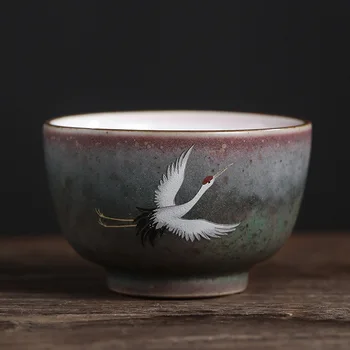 Ceramică chinezească, Teacup manual Macara Kung-Fu cup drinkware Castron de Ceai 70ml-110ml