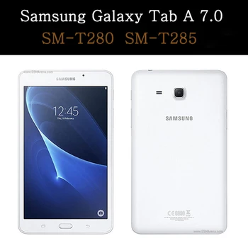 Funda Samsung Galaxy Tab 7.0 2016 SM-T280 SM-T285 Caz Comprimat Stand Titular de Protecție Coque Flip Cover + Sticla Film