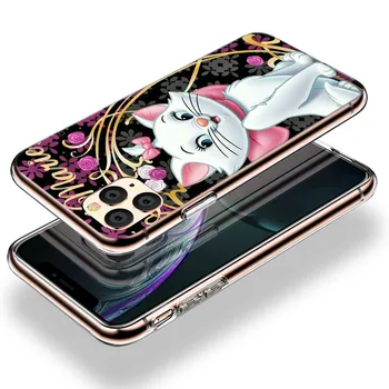TPU Silicon Acoperă Desene animate Roz Marie Pisica Pentru Apple IPhone 12 Mini 11 Pro XS MAX XR X 8 7 6S 6 Plus 5S Telefon Caz SE