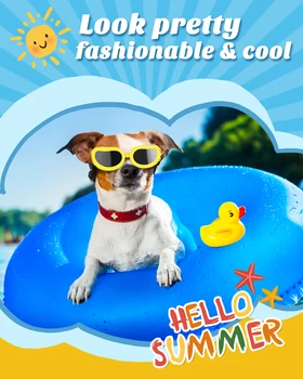 Câine ochelari de Soare UV Protectie Ochelari de protectie ochelari de Protectie Impermeabil cu animale de Companie ochelari de Soare Ochelari de Soare Moda,Roz, Negru, Galben