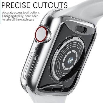360 Slim Ceas Acoperă pentru Apple Watch Caz SE 6 5 4 3 2 1 42MM 38MM Limpede Moale TPU Screen Protector pentru iWatch 4 3 2 44MM 40MM
