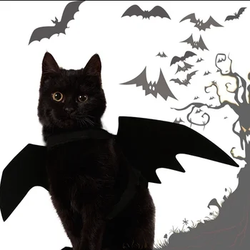 Halloween pentru animale de Companie Drăguț Haine Negre Aripi de Liliac Cablajului Costum pentru Halloween Cosplay Pisică Câine Petrecere de Halloween pentru animale de Companie Consumabile