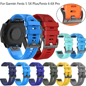 Sport Silicon Watchband Wriststrap pentru Garmin Fenix 6X 6 Pro 5X 5 Plus 3 HR 935 945 22mm 26mm Easy Fit Eliberare Rapidă wirstband