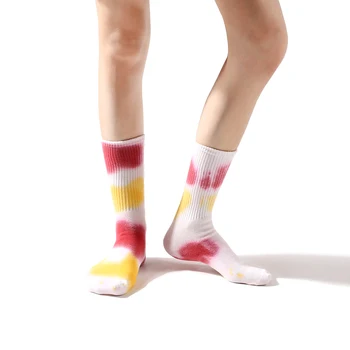 Femei Sosete Doamnelor Moda Colorate Tie Dye Harajuku Mediu Ciorapi de Bumbac Respirabil Șosete Bărbați și Femei Skateboard Șosete