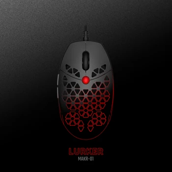 Lurke MK01 Mouse de Gaming , Hollow-Out Usoare Soareci 45g,PMW3389 16000DPI ,cu Fir USB Pentru Calculator Pro Gamer